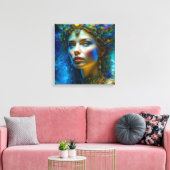 Etherische Magische Fantasie Kunst Mooie Godin Canvas Afdruk (Insitu (Woonkamer))