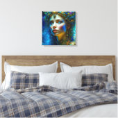 Etherische Magische Fantasie Kunst Mooie Godin Canvas Afdruk (Insitu (Slaapkamer))