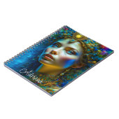 Etherische Magische Fantasie Kunst Mooie Godin Notitieboek (Linkerzijde)