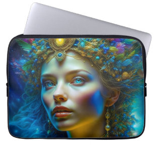 Etherische Magische Fantasy Kunst Mooie Godin Laptop Sleeve