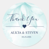 Etherische Magnoliabloem, Dank je Ronde Sticker (Voorkant)