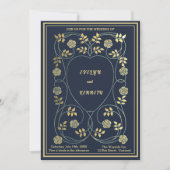 Etherische Middernacht Navy & Goud Vintage Celesti Kaart (Voorkant)