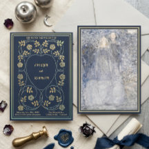 Etherische Middernacht Navy & Goud Vintage Celesti