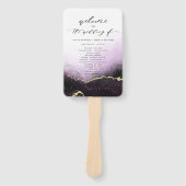 Etherische Mist Ombre Amethist Ceremonie Programma Handwaaier (Voorkant)