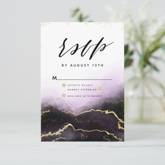 Etherische Mist Ombre Amethist Gilded Moody RSVP (Staand voorkant)