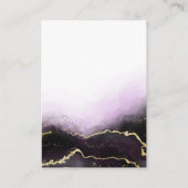 Etherische mist ombre amethist humeurige bruiloft  informatiekaartje (Achterkant)