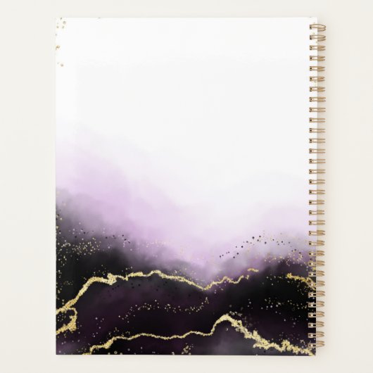 Etherische Mist Ombre Amethist Paarse Moody Bruilo Planner (Achterkant)