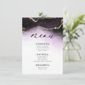 Etherische Mist Ombre Amethist Paarse verguld dine Menu (Staand voorkant)