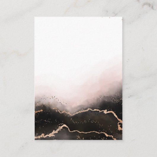 Etherische mist ombre blush roze bruiloft details informatiekaartje (Achterkant)