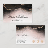 etherische mist ombre blush roze Waterverf Moody Visitekaartje (Voorkant / Achterkant)