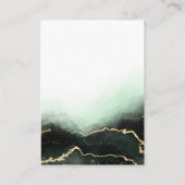 Etherische Mist Ombre Emerald Green bruiloft detai Informatiekaartje (Achterkant)