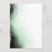 Etherische Mist Ombre Emerald Groen verguld diner Menu (Achterkant)
