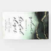 Etherische Mist Ombre Emerald Vrijgezellenfeest we Spandoek (Horizontaal)