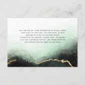 Etherische mist ombre smaragd bruiloft informatie informatiekaartje (Achterkant)