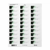 Etherische mist ombre smaragd groen retouradres etiket (Full Sheet)