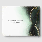 Etherische Mist Ombre Smaragd Groen vergulde bruil Gastenboek (Achterkant)