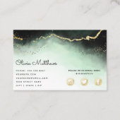 ETHERISCHE Mist Ombre Smaragdgroene Waterverf Mood Visitekaartje (Achterkant)