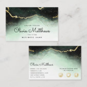 ETHERISCHE Mist Ombre Smaragdgroene Waterverf Mood Visitekaartje (Voorkant / Achterkant)