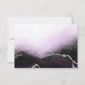 Etherische Mist Ombre Ultra Violet Moody Bruiloft RSVP Kaartje (Achterkant)