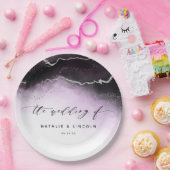 Etherische Mist Ombre Ultra Violet Zilveren Bruilo Papieren Bordje (Feest)