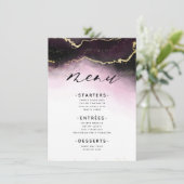 Etherische Mist Ombre Wijn Bourgogne Moody Diner Menu (Staand voorkant)