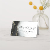 Etherische Mist Ombre Zwart Trouwtafel nummer Plaatskaartje (Achterkant)