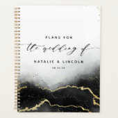 Etherische Mist Ombre Zwart Waterverf Moody Bruilo Planner (Voorkant)