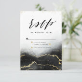 Etherische Mist Ombre Zwart Waterverf Moody RSVP (Staand voorkant)