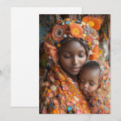 etherische moeder kind levendige traditionele kled kaart (Voorkant / Achterkant)