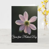 Etherische Moederdag Bloemkaart Kaart (Gele Bloem)