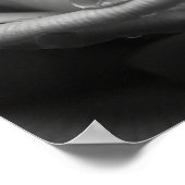 Etherische Monochromatische Rozenblaadjes Macro Poster (Hoek)