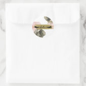 Etherische Moody Roze Zwart Goud Inky Fantasy Lash Ronde Sticker (Tas)