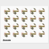 Etherische Moody Roze Zwarte Gouden Inktachtige Fa Ronde Sticker (Vel)