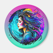 Etherische mooie vrouw nooit stoppen met dromen magneet (Voorkant)