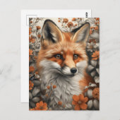 Etherische Mystic Fox in Betoverde Bos Briefkaart (Voorkant / Achterkant)