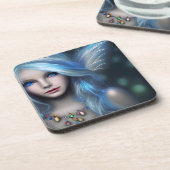 Etherische mystieke fee meisje bier onderzetter (Linkerzijde)