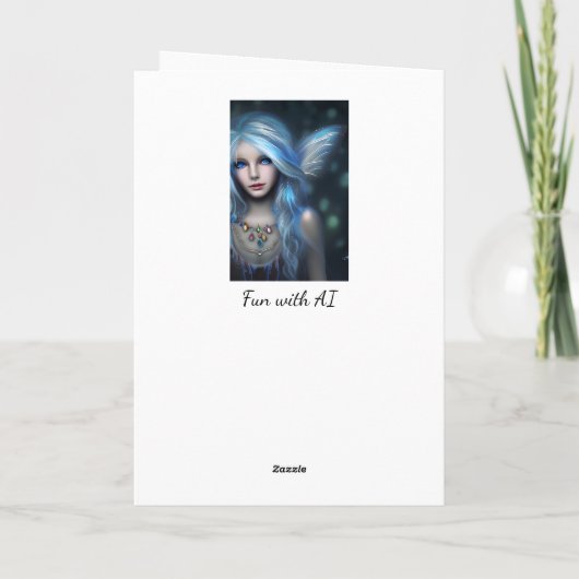 Etherische mystieke fee meisje blanco kaart (Achterkant)