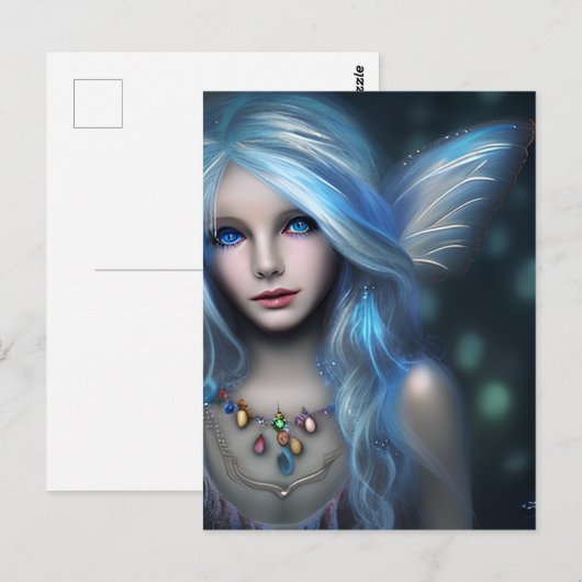 Etherische mystieke fee meisje briefkaart (Voorkant / Achterkant)
