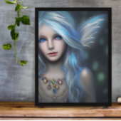 Etherische mystieke fee meisje foto afdruk