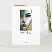 Etherische mystieke godin in goud kaart (Achterkant)