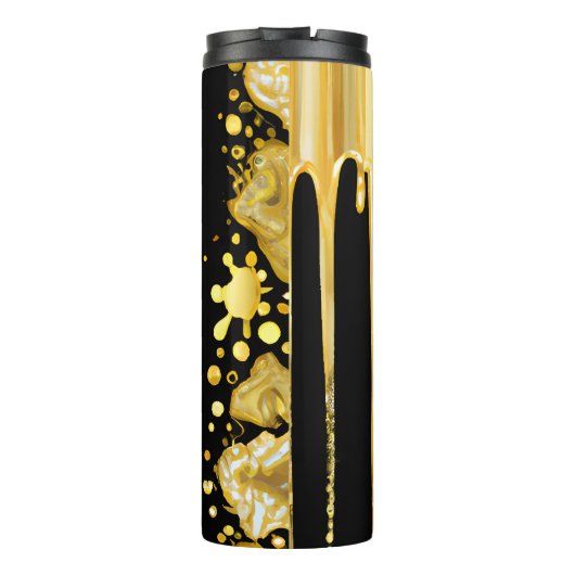 Etherische mystieke godin in goud thermosbeker (Achterkant)