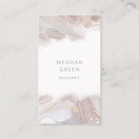 Etherische natuurlijke alcoholinkt modern Visiteka Visitekaartje (Voorkant)