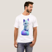Etherische Neon Vorst Poolvos Mannen T-shirt (Voorkant volledig)