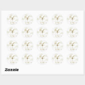 Etherische Neutrale Wolken Regenboog Baby Shower V Ronde Sticker (Vel)