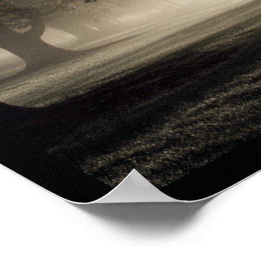 ETHERISCHE Ochtendmist in het park Poster (Hoek)