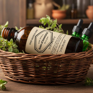  etherische olie Apotheker Labels Likeurfles Etiket