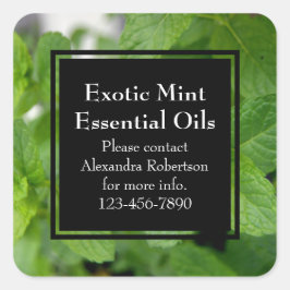 Etherische olie Custom Gedrukt Zakelijk Flesseneti Vierkante Sticker