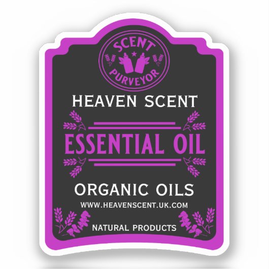 Etherische olie geuren sticker (Voorkant)