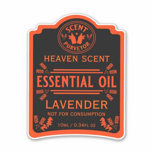 Etherische olie geuren sticker (Voorkant)