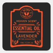 Etherische olie geuren vierkante sticker (Voorkant)